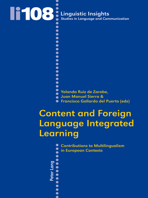 Title details for Content and Foreign Language Integrated Learning by Yolanda Ruiz de Zarobe - Wait list